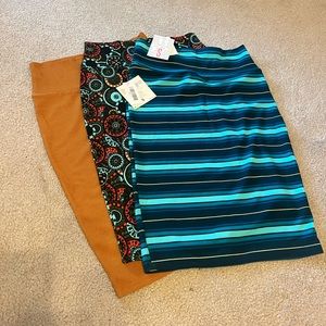 Lularoe Cassie skirts size small, set of three new with tags